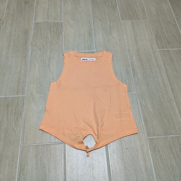Minoti Summer Casual Tie sleeveless tank top Peach/Orange - Sizes 7-14 Yrs NWOT - Picture 1 of 3